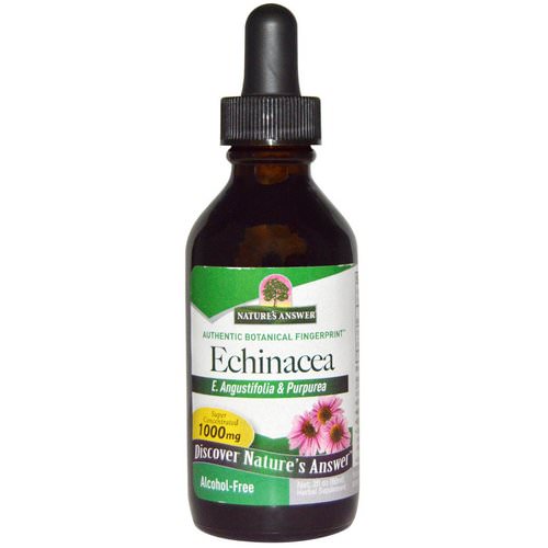 Nature's Answer, Echinacea, Alcohol-Free, 1000 mg, 2 fl oz (60 ml) Review