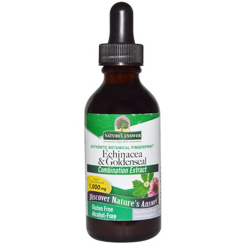 Nature's Answer, Echinacea & Goldenseal, Alcohol-Free, 1,000 mg, 2 fl oz (60 ml) Review