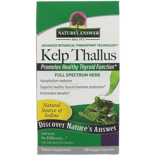 Nature's Answer, Kelp Thallus, 100 Veggie Capsules Review