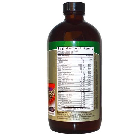 多種維生素, 補品: Nature's Answer, Liquid Multiple Vitamins, 16 fl oz (480 ml)