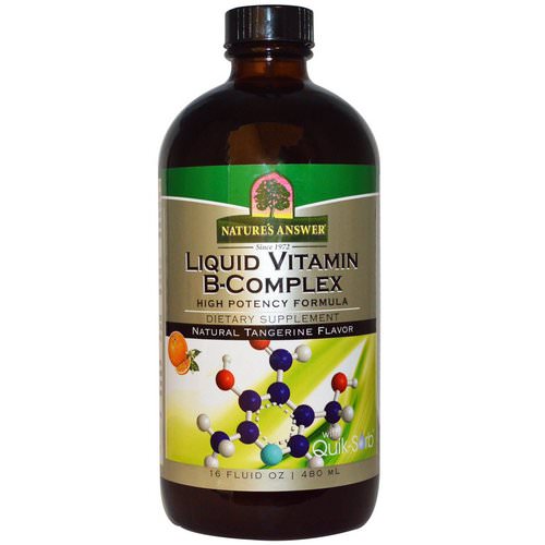 Nature's Answer, Liquid Vitamin B-Complex, Natural Tangerine Flavor, 16 fl oz (480 ml) Review