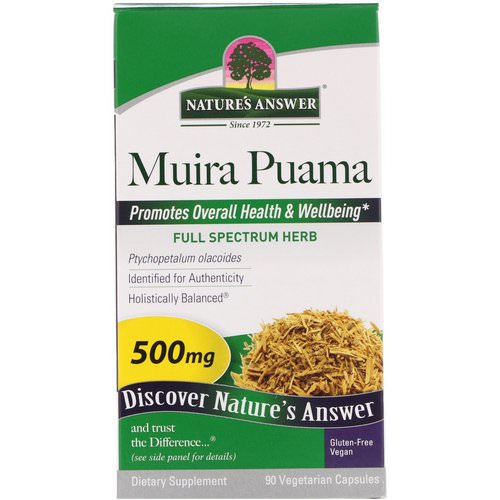Nature's Answer, Muira Puama, 500 mg, 90 Vegetarian Capsules Review