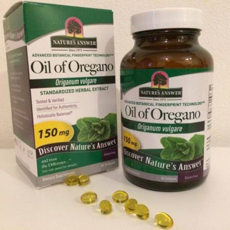 Nature's Answer Oregano Oil Supplements Cold Cough Flu - 流感, 咳嗽, 感冒, 補品