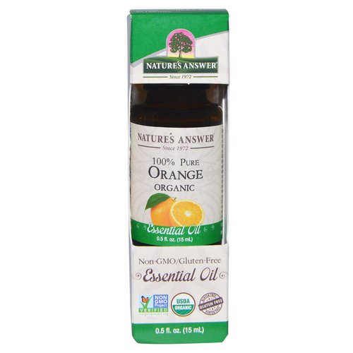 Nature's Answer, Organic Essential Oil, 100% Pure Orange, 0.5 fl oz (15 ml) Review