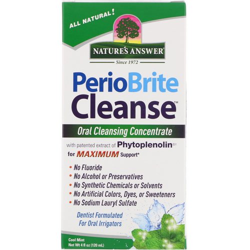 Nature's Answer, PerioBrite Cleanse, Oral Cleansing Concentrate, Coolmint, 4 fl oz (120 ml) Review
