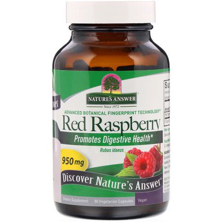 Nature's Answer Red Raspberry - 紅樹莓, 順勢療法, 草藥