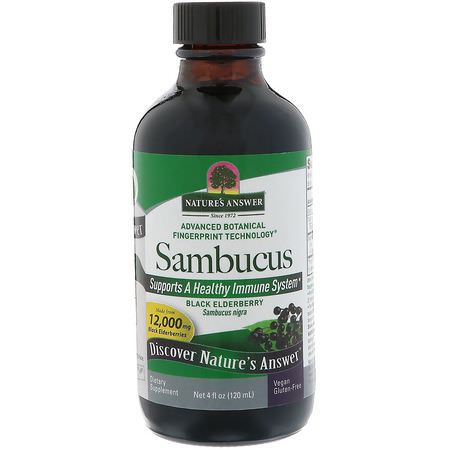 Nature's Answer Elderberry Sambucus Cold Cough Flu - 流感, 咳嗽, 感冒, 補品
