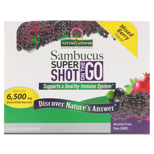 Nature's Answer, Sambucus Super Shot On The Go, Mixed Berry, 12 Pack, 2 fl oz (60 ml) Each Review