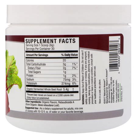甜菜, 超級食物: Nature's Answer, Whole Beets Powder, 6.34 oz (180 g)