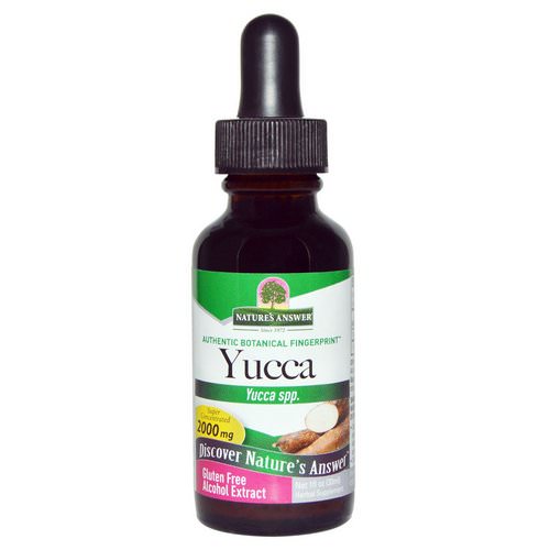 Nature's Answer, Yucca, Alcohol Extract, 2000 mg, 1 fl oz (30 ml) Review