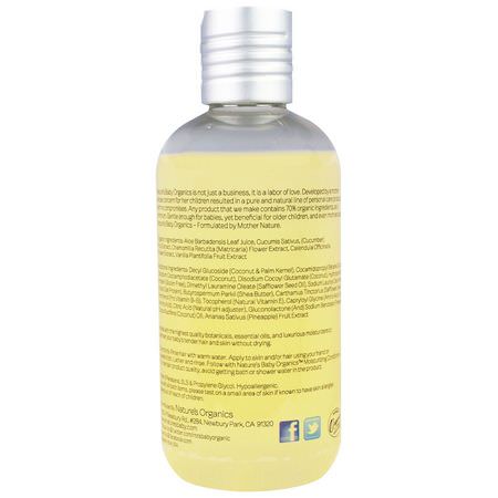 沐浴露, 嬰兒沐浴露: Nature's Baby Organics, Shampoo & Body Wash, Coconut Pineapple, 8 oz (236.5 ml)