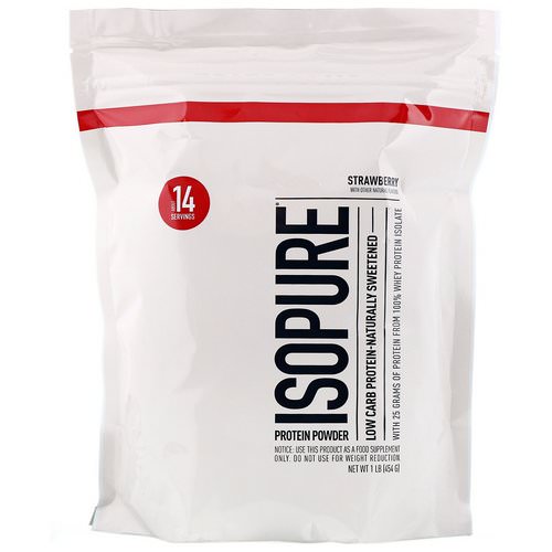 Nature's Best, IsoPure, Low Carb Protein Powder, Strawberry, 1 lb (454 g) Review