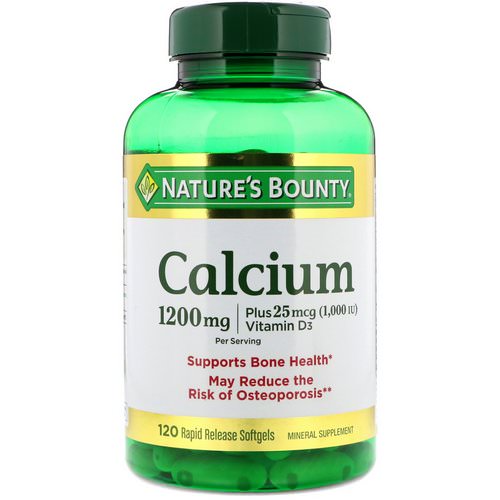 Nature's Bounty, Calcium Plus Vitamin D3, 1200 mg, 120 Rapid Release Softgels Review
