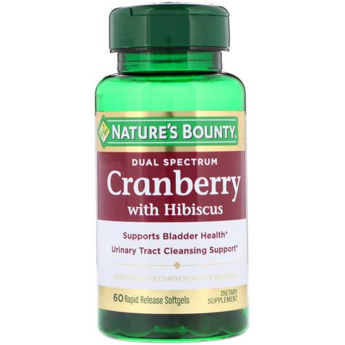 Nature's Bounty, Dual Spectrum Cranberry with Hibiscus, 60 Rapid Release Softgels Review