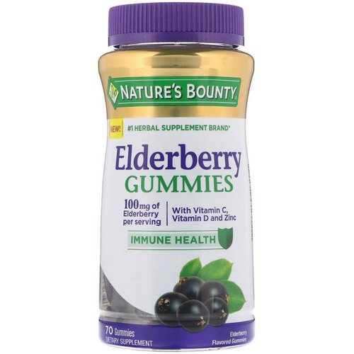 Nature's Bounty, Elderberry Gummies, 100 mg, 70 Gummies Review