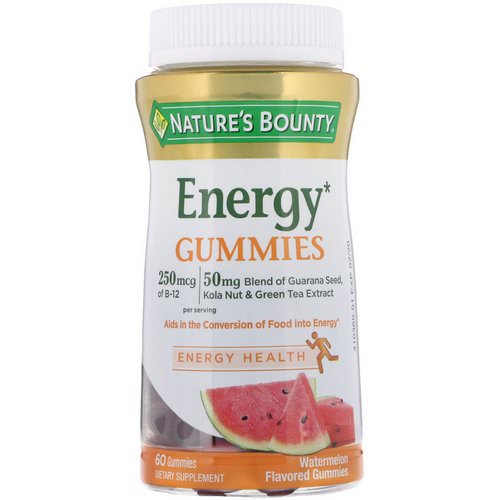 Nature's Bounty, Energy Gummies, Watermelon Flavored, 60 Gummies Review