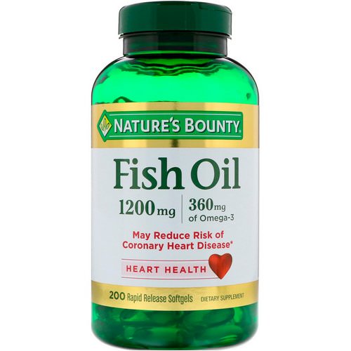 Nature's Bounty, Fish Oil, 1,200 mg, 200 Rapid Release Softgels Review