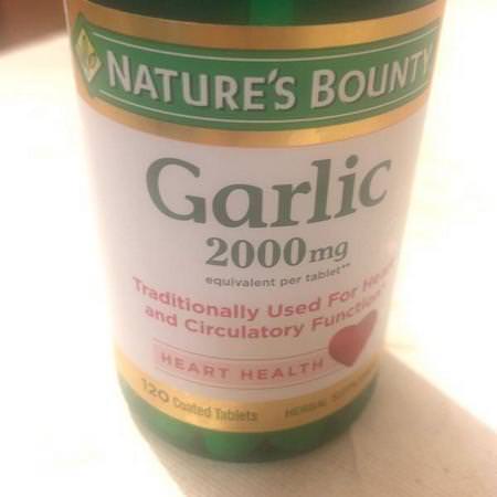 Nature's Bounty Garlic - 大蒜, 順勢療法, 草藥