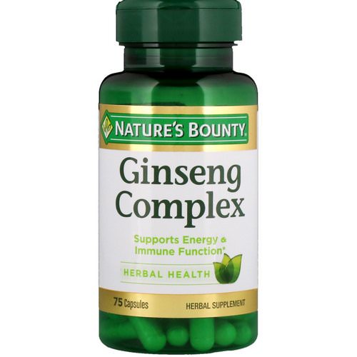 Nature's Bounty, Ginseng Complex, 75 Capsules Review