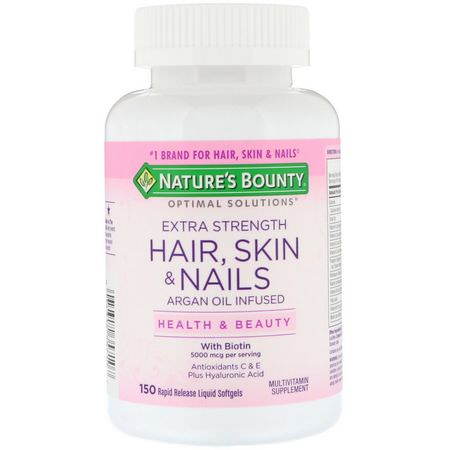 Nature's Bounty Hair Skin Nails Formulas - 指甲, 皮膚, 頭髮, 補品