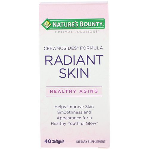 Nature's Bounty, Optimal Solutions, Radiant Skin, Ceramosides Formula, 40 Softgels Review
