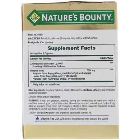 益生菌, 消化: Nature's Bounty, Probiotic GX, Gas & Bloating Formula, 25 Capsules
