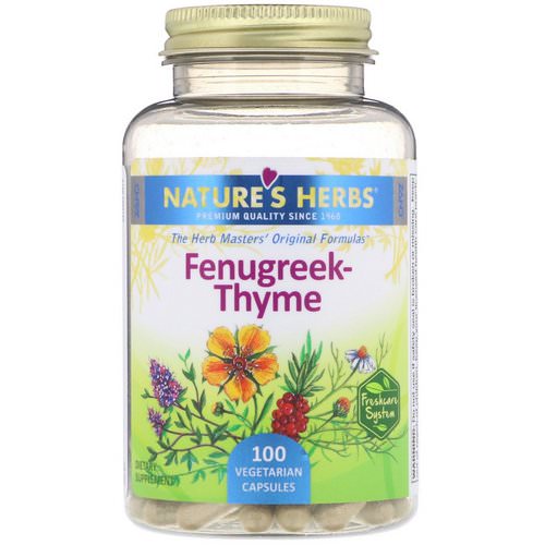 Nature's Herbs, Fenugreek-Thyme, 100 Vegetarian Capsules Review