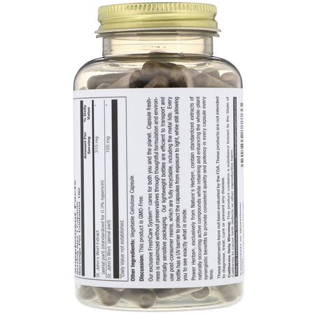 St。約翰草, 順勢療法: Nature's Herbs, St. John's-Power, 315 mg, 180 Vegetarian Capsules