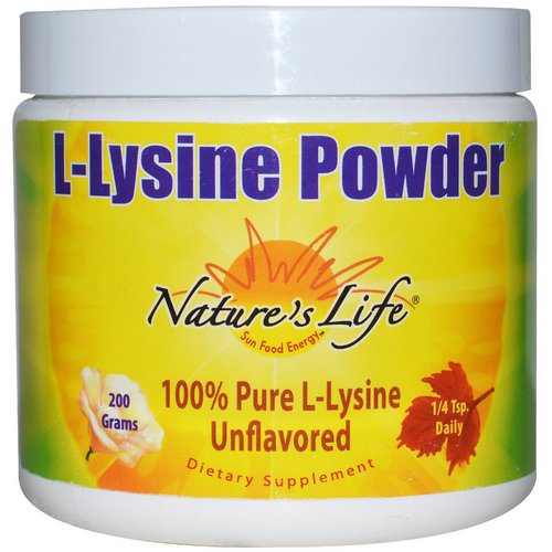 Nature's Life, L-Lysine Powder, Unflavored, 200 g Review
