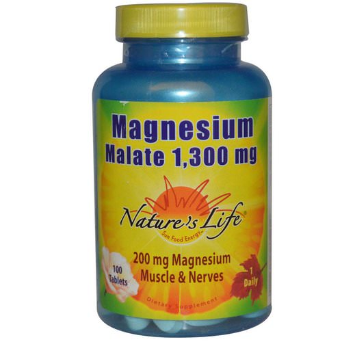Nature's Life, Magnesium Malate, 1,300 mg, 100 Tablets Review