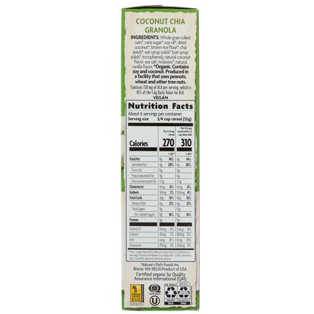 格蘭諾拉麥片, 早餐食品: Nature's Path, Organic Coconut Chia Granola, 12.34 oz (350 g)