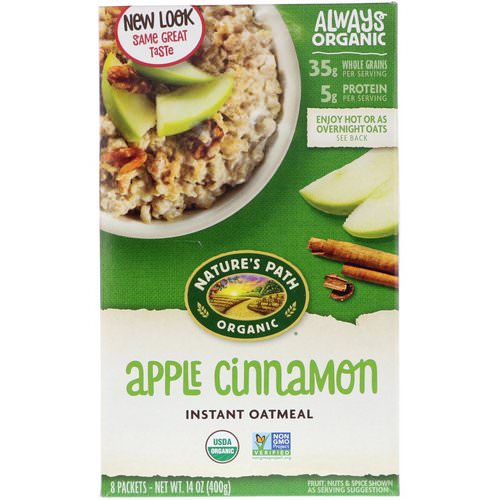 Nature's Path, Organic Instant Oatmeal, Apple Cinnamon, 8 Packets, 14 oz (400 g) Review