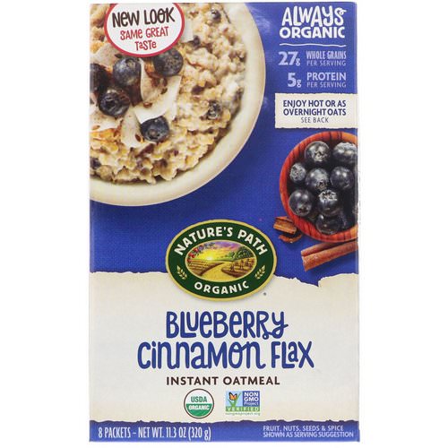 Nature's Path, Organic Instant Oatmeal, Blueberry Cinnamon Flax, 8 Packets, 11.3 oz (320 g) Review