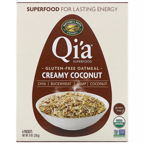 Nature's Path, Qi'a Superfood Oatmeal, Creamy Coconut, 6 Packets, 8 oz (228 g) Review