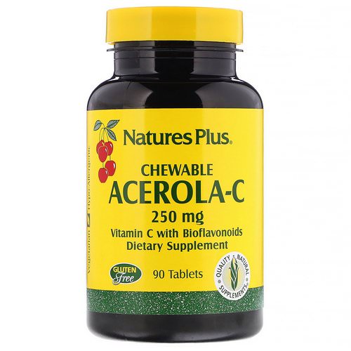 Nature's Plus, Acerola-C, Chewable, 250 mg, 90 Tablets Review