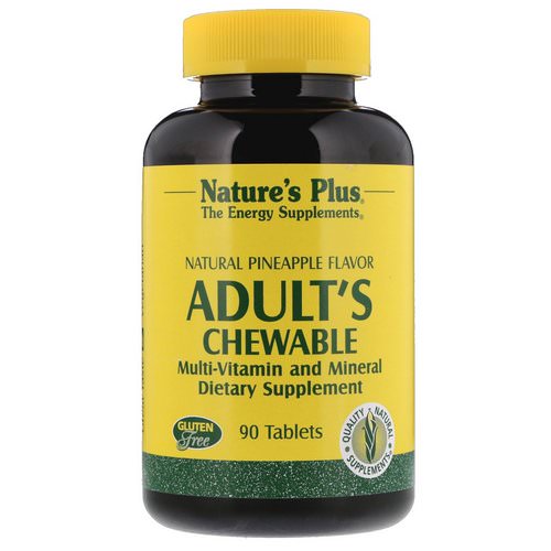 Nature's Plus, Adult's Chewable Multi-Vitamin and Mineral, Natural Pineapple Flavor, 90 Tablets Review