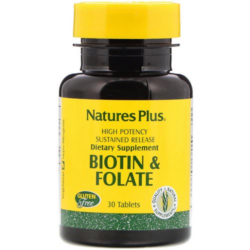 Nature's Plus, Biotin & Folate, 30 Tablets Review