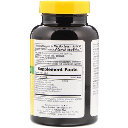 鎂, 礦物質: Nature's Plus, Dyno-Mins, Magnesium, 250 mg, 90 Acid-Resistant Tablets