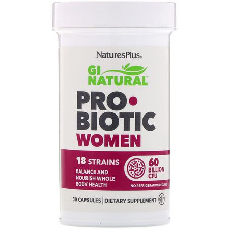 Nature's Plus Probiotic Formulas Women's Health - 婦女的健康, 益生菌, 消化, 補品