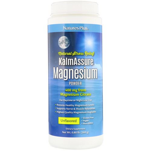 Nature's Plus, KalmAssure Magnesium Powder, Unflavored, 400 mg, 0.80 lb (360 g) Review