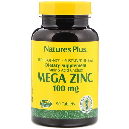 Nature's Plus, Mega Zinc, 100 mg, 90 Tablets Review