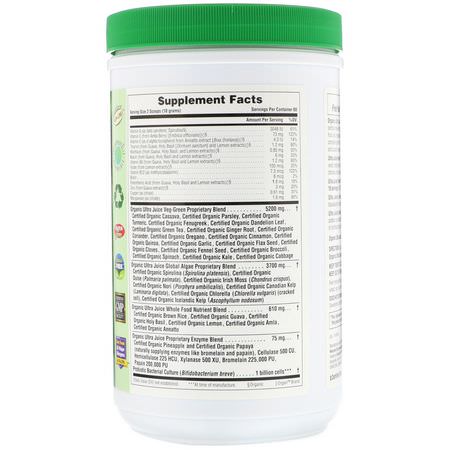 超級食品, 綠色食品: Nature's Plus, Organic Ultra Juice Green Powder, 1.32 lbs (600 g)