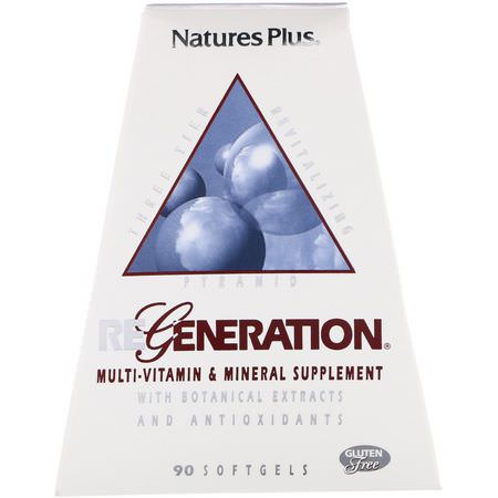 多種維生素, 補品: Nature's Plus, Regeneration, Multi-Vitamin & Mineral Supplement, 90 Softgels