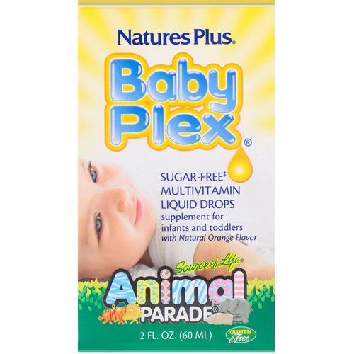 Nature's Plus, Source of Life, Animal Parade, Baby Plex, Sugar Free Multivitamin Liquid Drops, Natural Orange Flavor, 2 fl oz (60 ml) Review