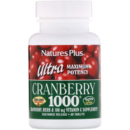 Nature's Plus Cranberry - 蔓越莓, 順勢療法, 草藥