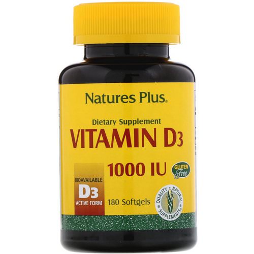 Nature's Plus, Vitamin D3, 1000 IU, 180 Softgels Review