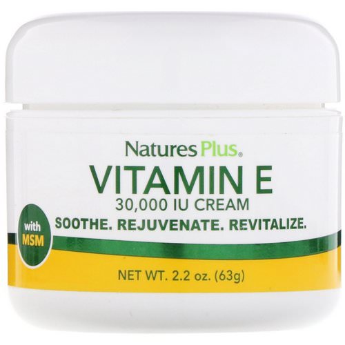 Nature's Plus, Vitamin E Cream, 30,000 IU, 2.2 oz (63 g) Review