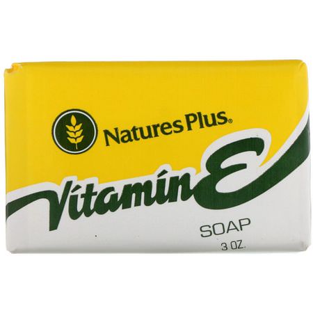 香皂, 淋浴: Nature's Plus, Vitamin E Soap, 1,000 IU, 3 oz