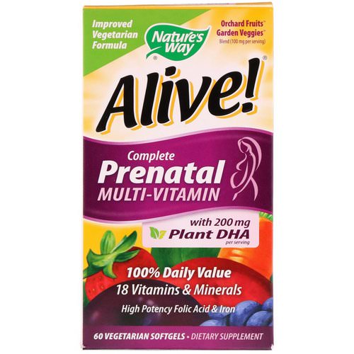 Nature's Way, Alive! Complete Prenatal Multi-Vitamin, 60 Vegetarian Softgels Review