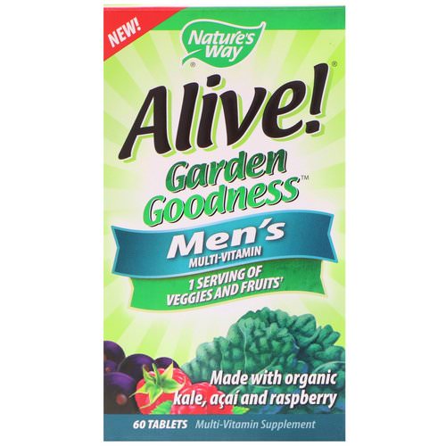 Nature's Way, Alive! Garden Goodness, Men's Multivitamin, 60 Tablets Review